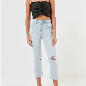 Urban Outfitters Kick Flare High Rise Cropped Jean